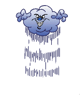 Clip Cart - Cloud With Thumder and Rain