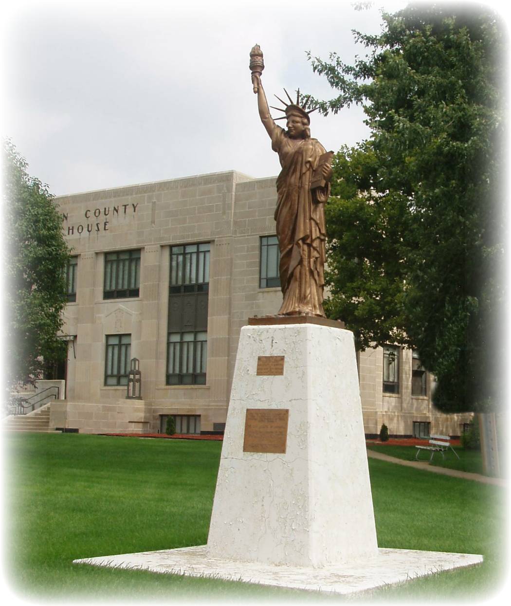 Lady Liberty on Southwest Corner of Courthouse Block