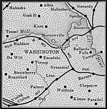 Map of Washington County