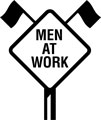 Men At Work Sign
